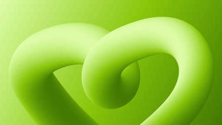 Abstract green fluid shape modern background with copy space, vector.のイラスト素材