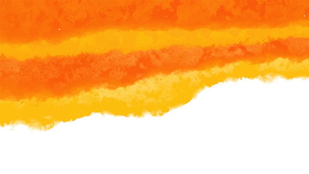 Orange watercolor brush strokes background. Vector illustration. Grunge texture.のイラスト素材