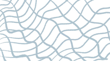 Seamless pattern with wavy lines. Hand drawn abstract background.のイラスト素材
