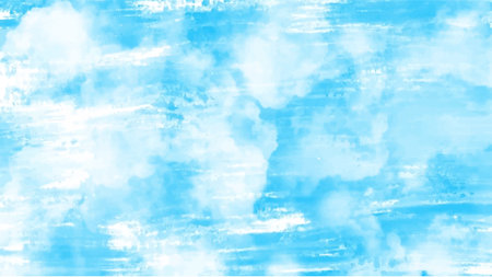 Abstract blue watercolor background.Hand painted watercolor. vectorのイラスト素材