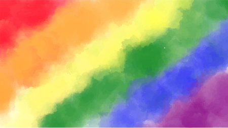 Abstract colorful watercolor background.Hand painted watercolor. vector. Pride Month LGBTQ concept.のイラスト素材