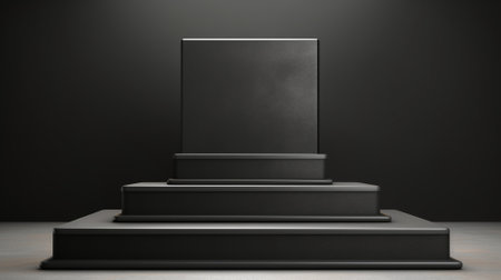 3d luxury black podium for your luxury product. Generative AIの素材
