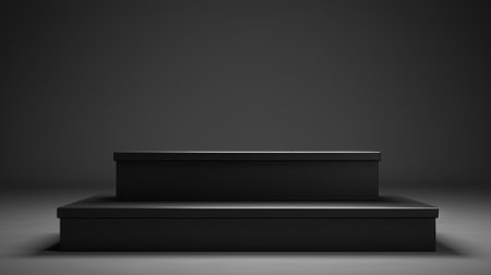 3d luxury black podium for your luxury product. Generative AIの素材