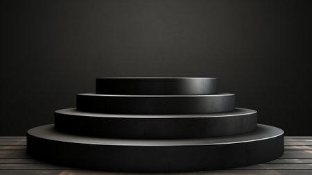 3d luxury black podium for your luxury product. Generative AIの素材