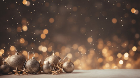 Luxury christmas background with copyspace for your text,design. Christmas concept. Generative AI.の素材