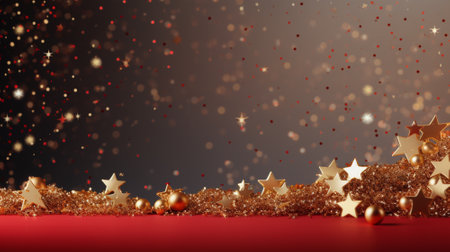 Luxury christmas background with copyspace for your text,design. Christmas concept. Generative AI.の素材