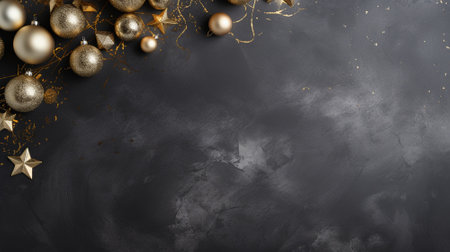 Luxury christmas background with copyspace for your text,design. Christmas concept. Generative AI.の素材