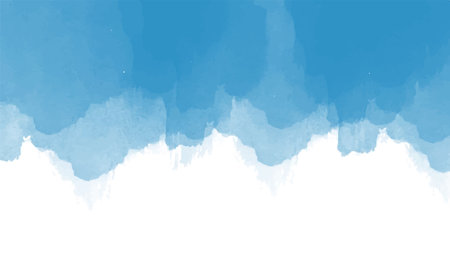 Abstract blue watercolor background.Hand painted watercolor. vectorのイラスト素材