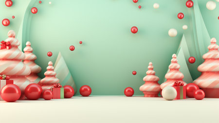Luxury christmas background with copyspace for your text,design. Christmas concept. Generative AI.の素材