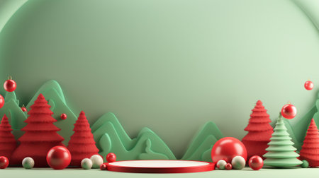 Luxury christmas background with copyspace for your text,design. Christmas concept. Generative AI.の素材