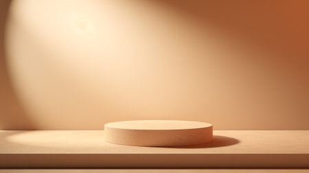 3d luxury beige podium for your luxury product.Generative AIの素材