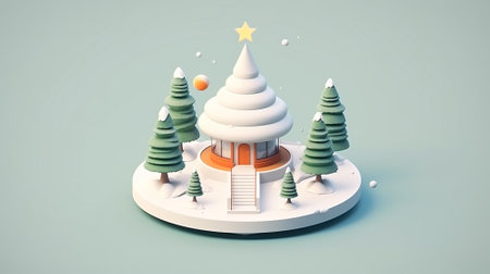 3d of christmas concept. generative AIの素材
