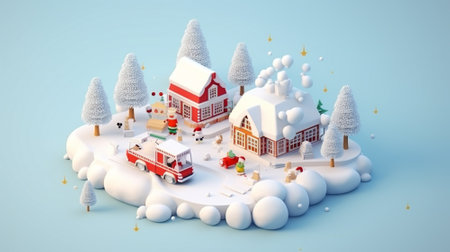 3d of christmas concept. generative AIの素材