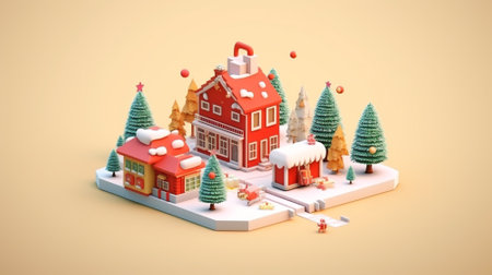 3d of christmas concept. generative AIの素材