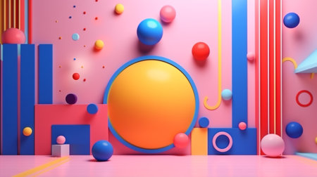 Memphis background. Background concept. Generative AIの素材