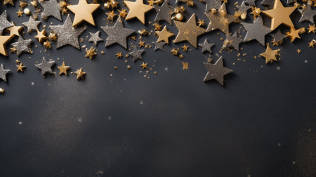 Luxury christmas background with copyspace for your text,design. Christmas concept. Generative AI.の素材