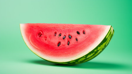 Banana isolated on green background. Generative AIの素材