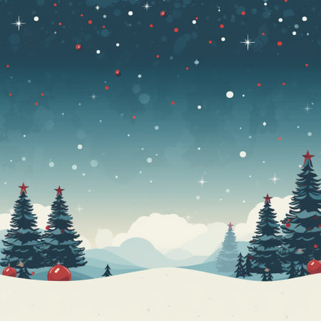 Cute christmas card with copy space for your design. Christmas background. Illustration. Generative AIの素材