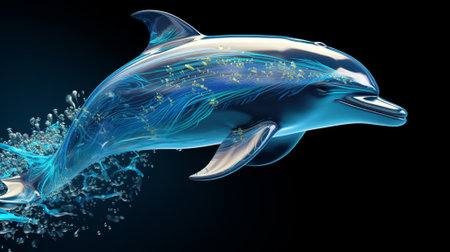 Dolphin. Fantasy concept. Generative AI.の素材