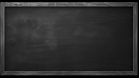 Black board hanging on wall. Generative AIの素材