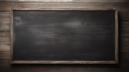 Black board hanging on wall. Generative AIの素材