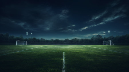 Soccer field texture background. Football field texture background. Generative AIの素材