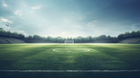 Soccer field texture background. Football field texture background. Generative AIの素材