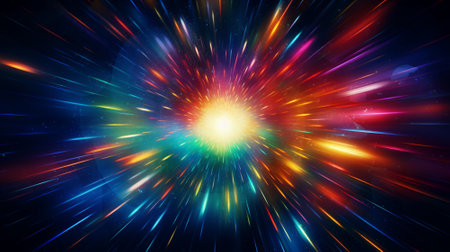 Disco light explosion background. Generative AI.の素材
