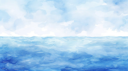 Abstract blue watercolor background.Hand painted watercolor. AIの素材