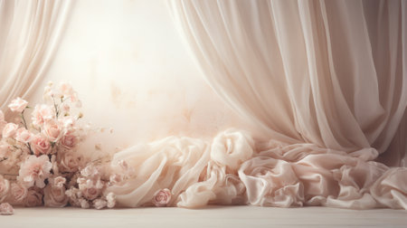 Wedding background. Wedding backdrop. Generative AIの素材