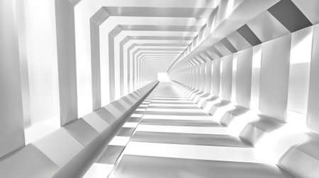 white & grey abstract perspective background. Generative AIの素材