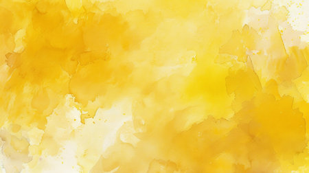 Abstract yellow watercolor background.Hand painted watercolor.の素材