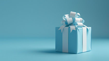 Birthday giftbox with copyspace on blur background. Generative AIの素材