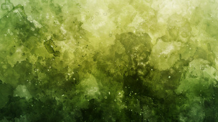 Abstract green watercolor background.Hand painted watercolor.の素材