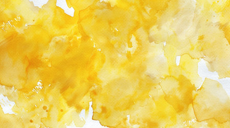 Abstract yellow watercolor background.Hand painted watercolor.の素材
