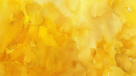 Abstract yellow watercolor background.Hand painted watercolor.の素材