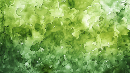 Abstract green watercolor background.Hand painted watercolor.の素材
