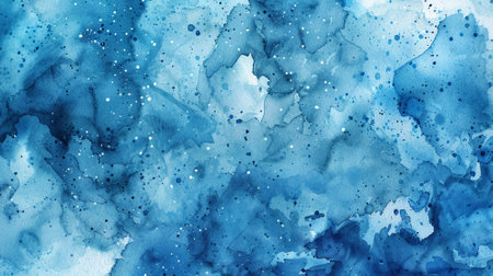 Abstract blue watercolor background.Hand painted watercolor.の素材