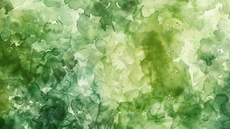 Abstract green watercolor background.Hand painted watercolor.の素材