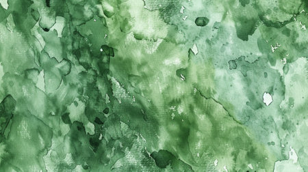 Abstract green watercolor background.Hand painted watercolor.の素材