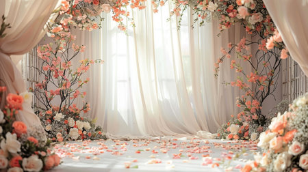 Valentine background with copyspace. Valentine concept. Generative AIの素材