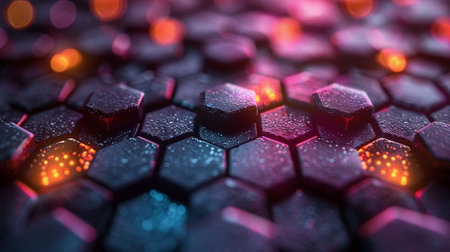 abstract colorful hexagon background with copyspace. Geometric background concept.の素材