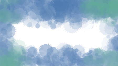 Abstract blue watercolor background.Hand painted watercolor. vectorのイラスト素材