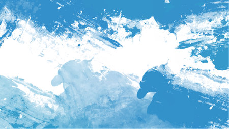 Abstract blue watercolor background.Hand painted watercolor. vectorのイラスト素材