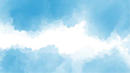 Abstract blue watercolor background.Hand painted watercolor. vectorのイラスト素材