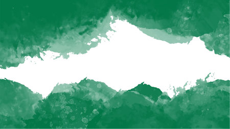 Abstract green watercolor background.Hand painted watercolor. vectorのイラスト素材