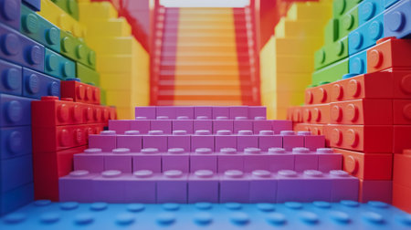 Blank podium make from lego.の素材