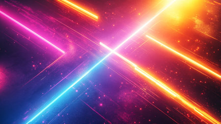 Abstract background. Colorful light style concept. Generative AI.の素材