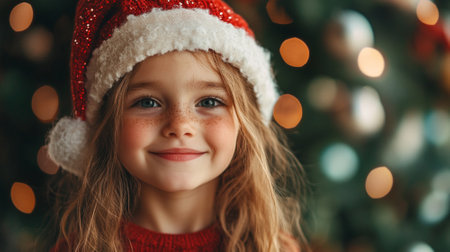 girls wearing christmas costume. Christmas conceptの素材