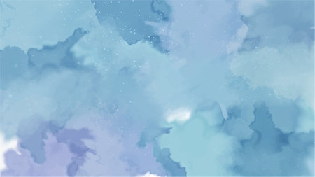 Abstract blue watercolor background.Hand painted watercolor. vectorのイラスト素材